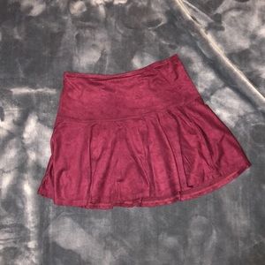 Burgundy mini skirt